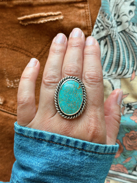 LASSO TURQUOISE RING  - NO. 2 - SIZE 7.75