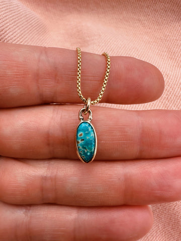 TURQUOISE GOLD PENDANT - NO. 2