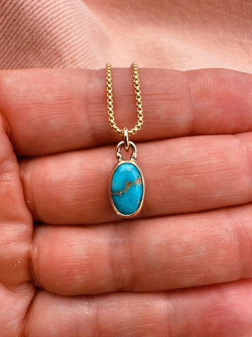 TURQUOISE GOLD PENDANT - NO. 3