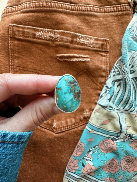 FOX TURQUOISE RING - SIZE 7.75