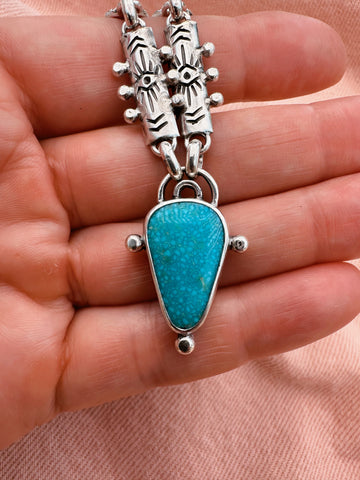 FORGET ME NOT TURQUOISE NECKLACE - NO. 2