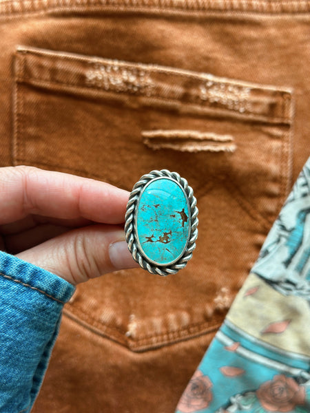 LASSO TURQUOISE RING  - NO. 1 - SIZE 8.5