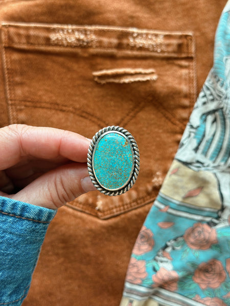 LASSO TURQUOISE RING  - NO. 2 - SIZE 7.75