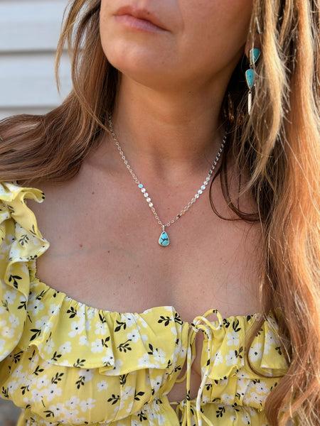 SIMPLE TURQUOISE PENDANT - NO. 1