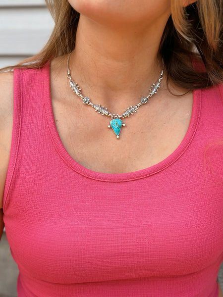 FORGET ME NOT TURQUOISE NECKLACE - NO. 3