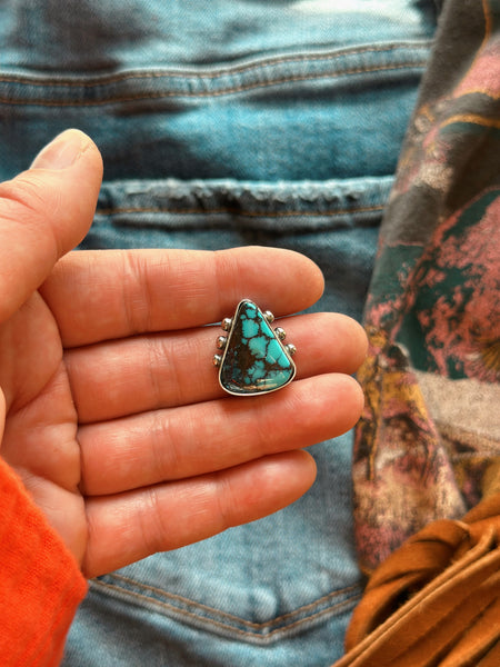 SHIELD TURQUOISE RING - NO. 1 - FINISH TO SIZE