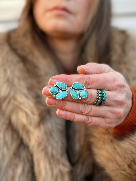 TURQUOISE CLUSTER EARRINGS - NO. 1