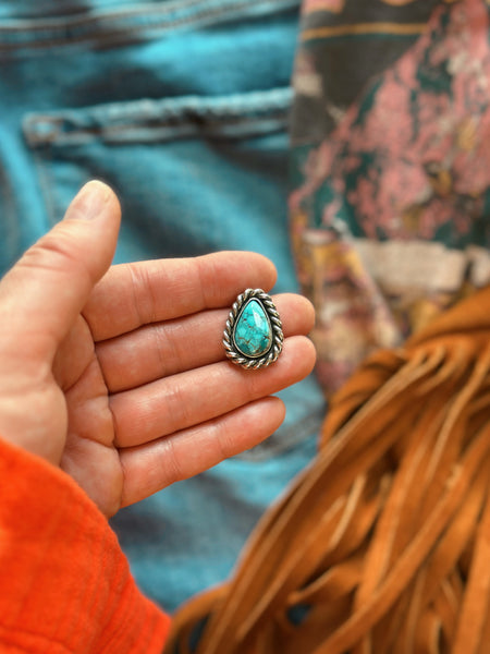 LASSO TURQUOISE RING - NO. 2 - FINISH TO SIZE