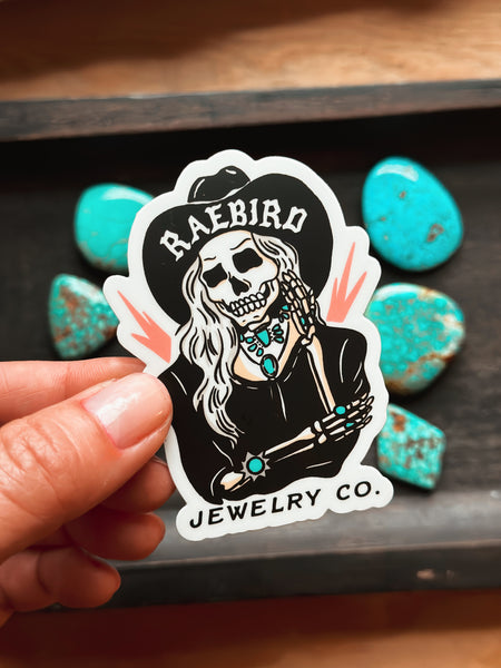DEATH BY TURQUOISE STICKER - FREE SHIPPING