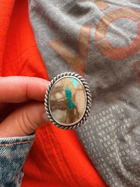 LASSO TURQUOISE RING - SIZE 8 1/4