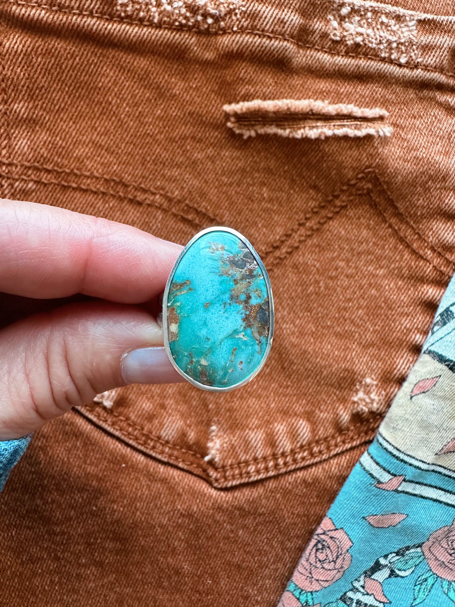FOX TURQUOISE RING - SIZE 7.75