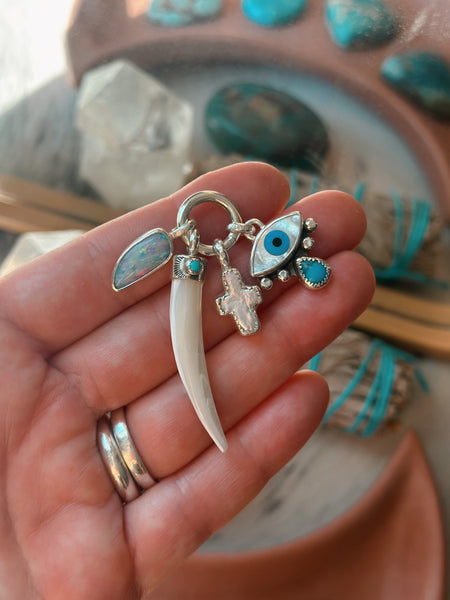 PEARL CROSS CHARM - NO. 1