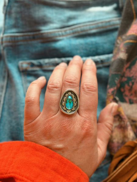 SHADOWBOX TURQUOISE RING - NO. 3 - FINISH TO SIZE