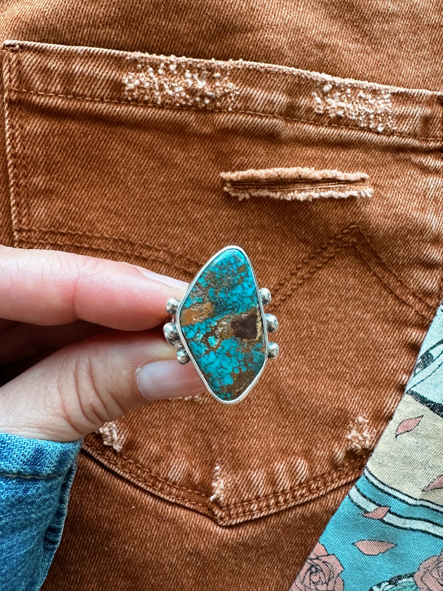 SOLANA TURQUOISE RING  - NO. 1 - SIZE 7.75