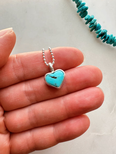 TURQUOISE HEART CHARM - NO. 2