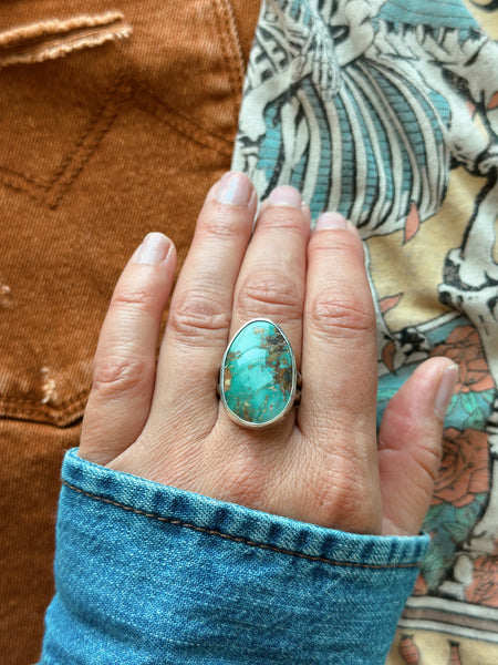 FOX TURQUOISE RING - SIZE 7.75