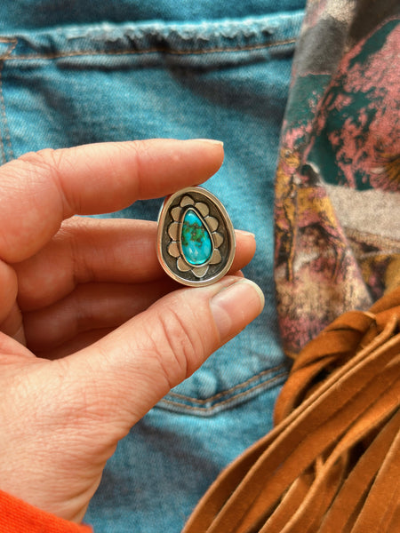SHADOWBOX TURQUOISE RING - NO. 3 - FINISH TO SIZE