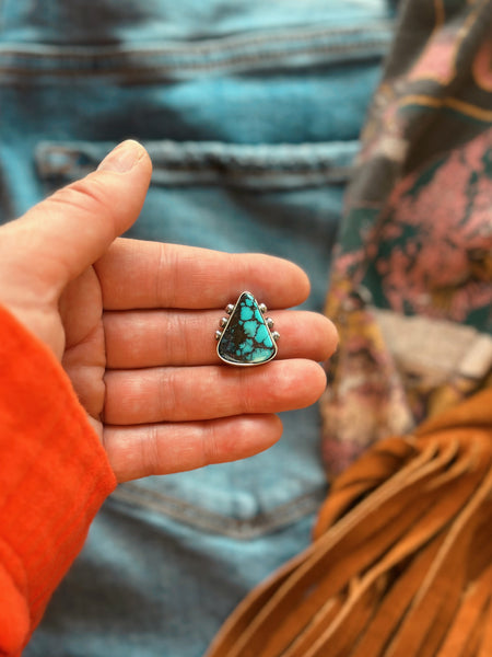SHIELD TURQUOISE RING - NO. 1 - FINISH TO SIZE