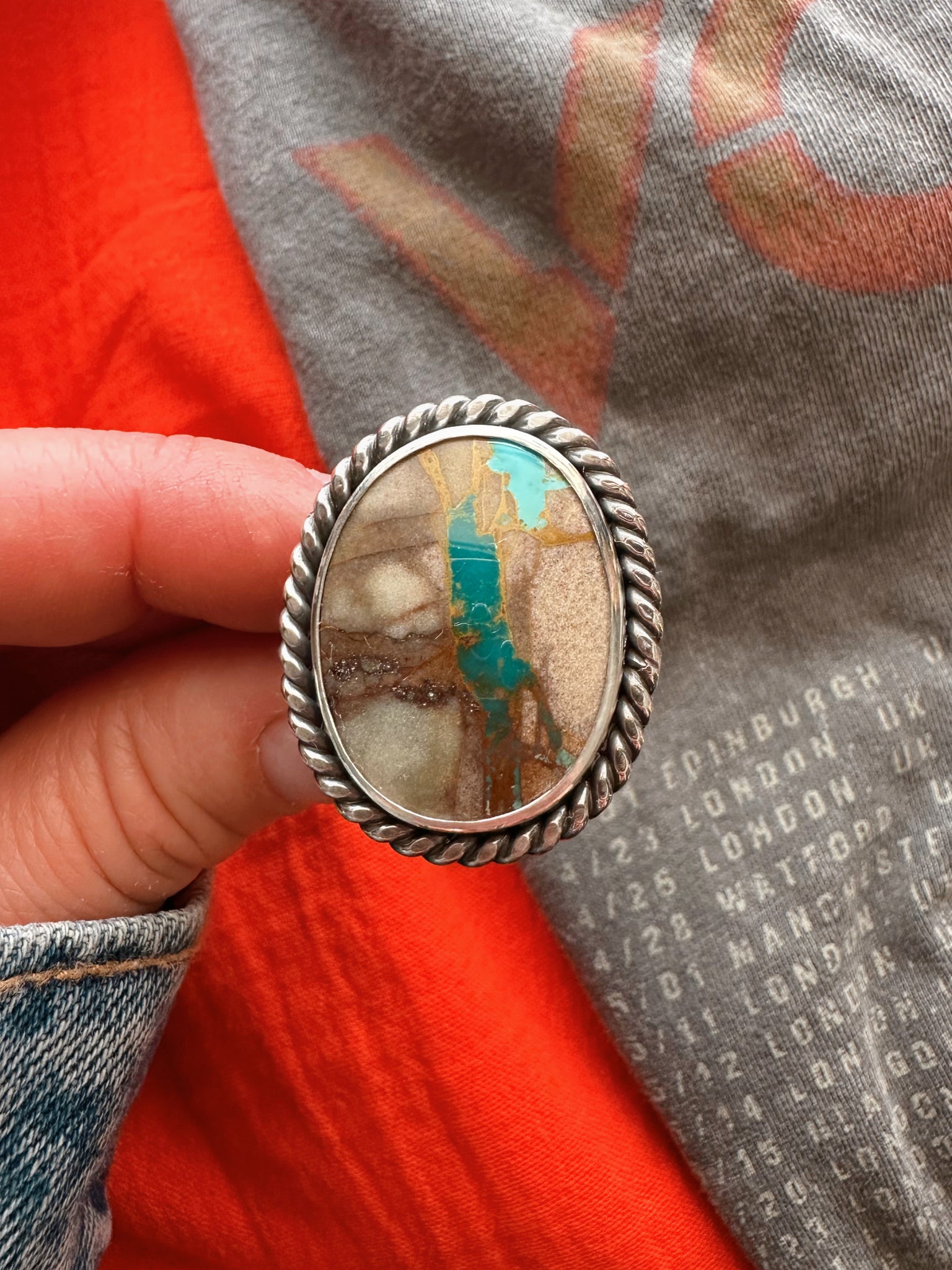 LASSO TURQUOISE RING - SIZE 8 1/4