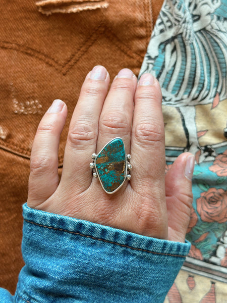 SOLANA TURQUOISE RING  - NO. 1 - SIZE 7.75