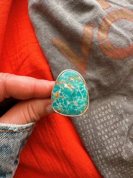 FOX TURQUOISE RING - SIZE 9 3/4