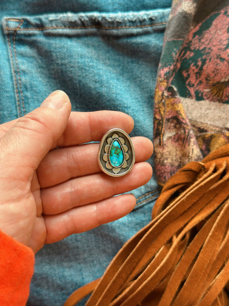 SHADOWBOX TURQUOISE RING - NO. 3 - FINISH TO SIZE