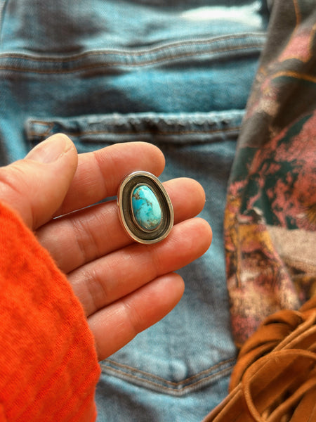 SHADOWBOX TURQUOISE RING - NO. 1 - FINISH TO SIZE