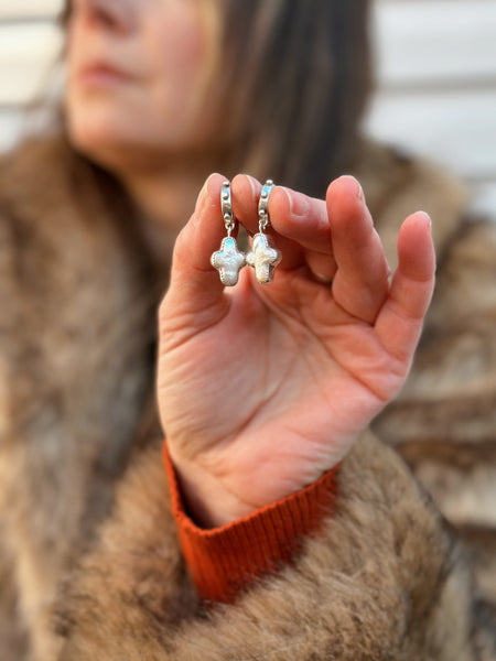 PEARL CROSS HOOPS - NO. 1