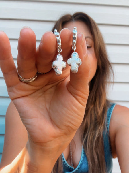 PEARL CROSS HOOPS - NO. 1