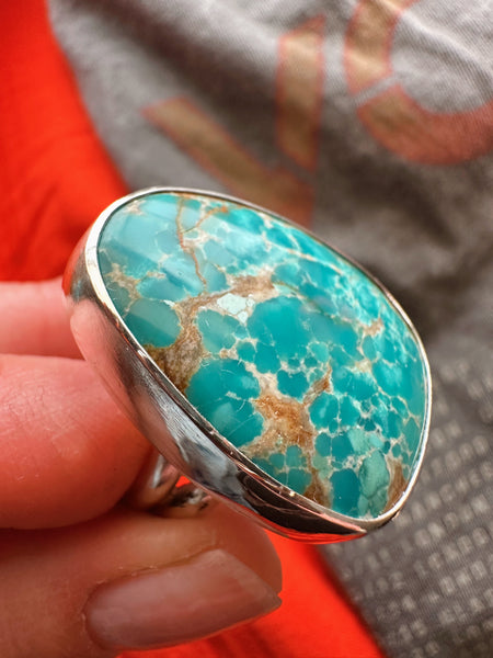 FOX TURQUOISE RING - SIZE 9 3/4