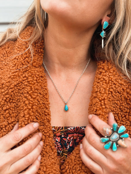SIMPLE TURQUOISE NECKLACE - NO. 5
