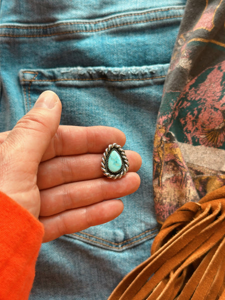 LASSO TURQUOISE RING - NO. 1 - FINISH TO SIZE
