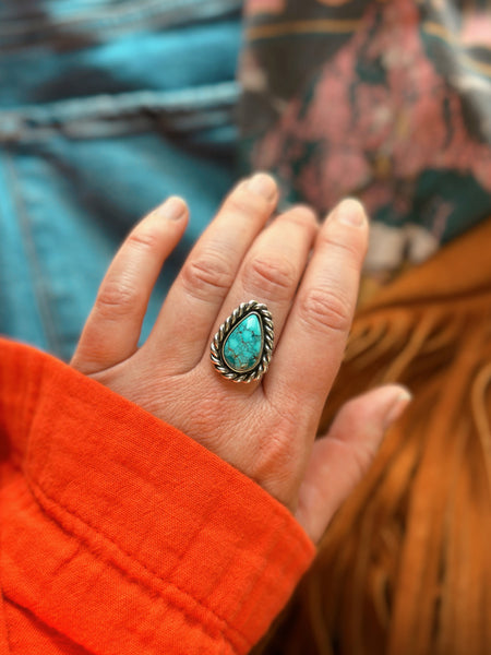 LASSO TURQUOISE RING - NO. 2 - FINISH TO SIZE