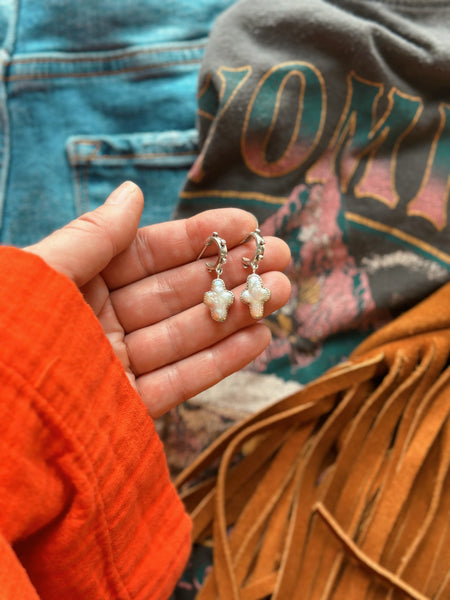 PEARL CROSS HOOPS - NO. 1