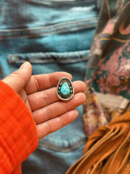 SHADOWBOX TURQUOISE RING - NO. 2 - FINISH TO SIZE