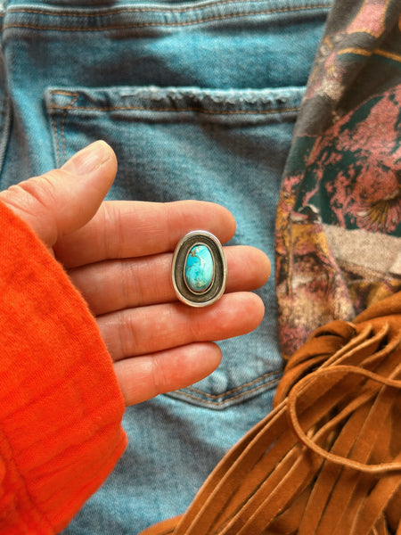 SHADOWBOX TURQUOISE RING - NO. 1 - FINISH TO SIZE