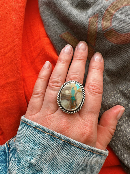 LASSO TURQUOISE RING - SIZE 8 1/4