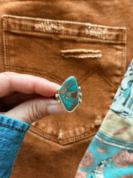 SOLANA TURQUOISE RING  - NO. 1 - SIZE 7.75
