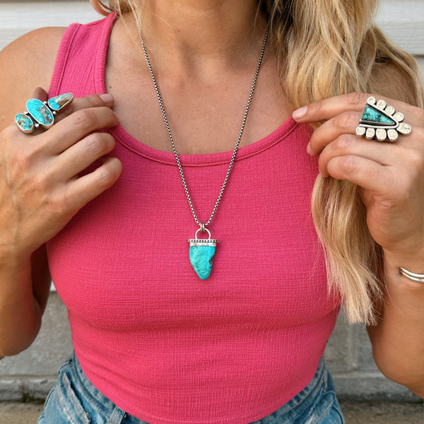 TURQUOISE NUGGET NECKLACE - NO. 4