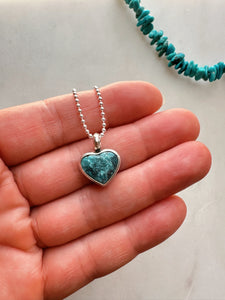 TURQUOISE HEART CHARM - NO. 1