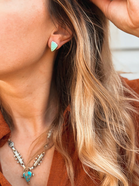 TRIANGLE TURQUOISE STUDS - NO. 2