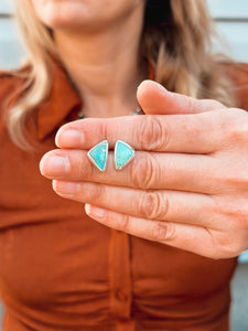 TRIANGLE TURQUOISE STUDS - NO. 2