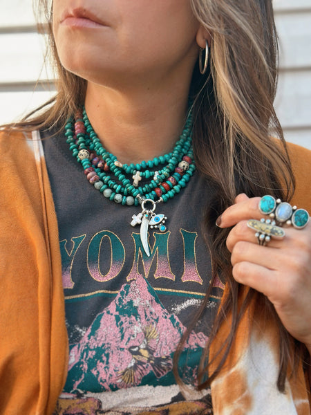 TURQUOISE CHARM NECKLACE - NO. 1