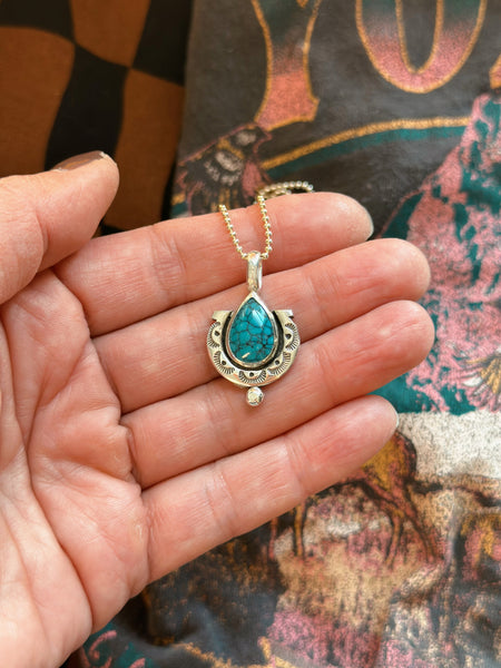 TURQUOISE HORSESHOE CHARM - MADE TO ORDER