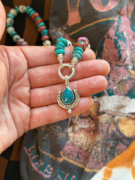 TURQUOISE HORSESHOE CHARM - MADE TO ORDER