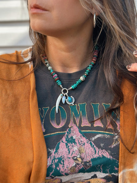 TURQUOISE HORSESHOE CHARM - MADE TO ORDER