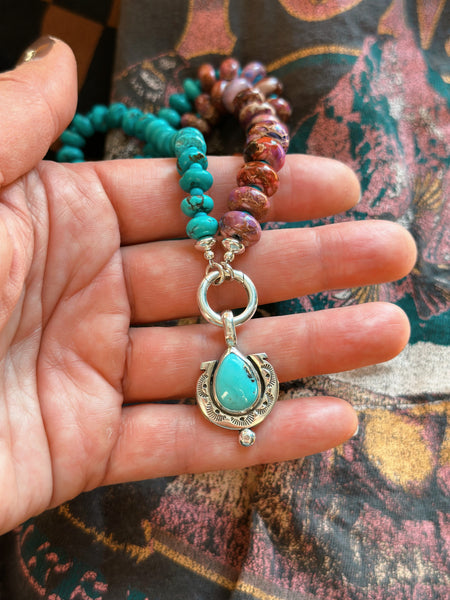 TURQUOISE HORSESHOE CHARM - MADE TO ORDER