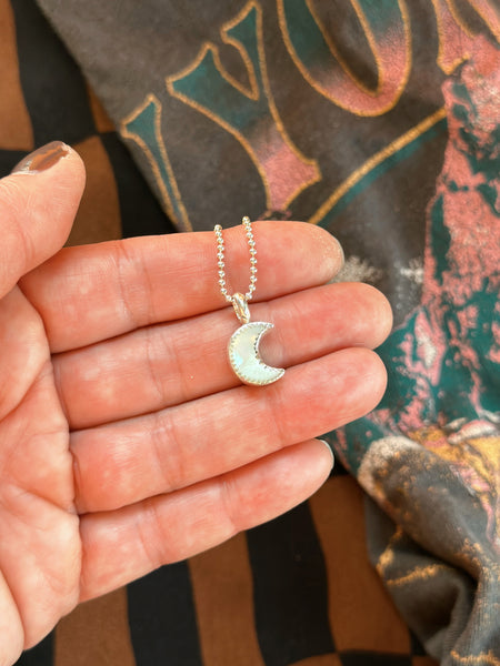 MOP CRESCENT MOON CHARM - NO. 1