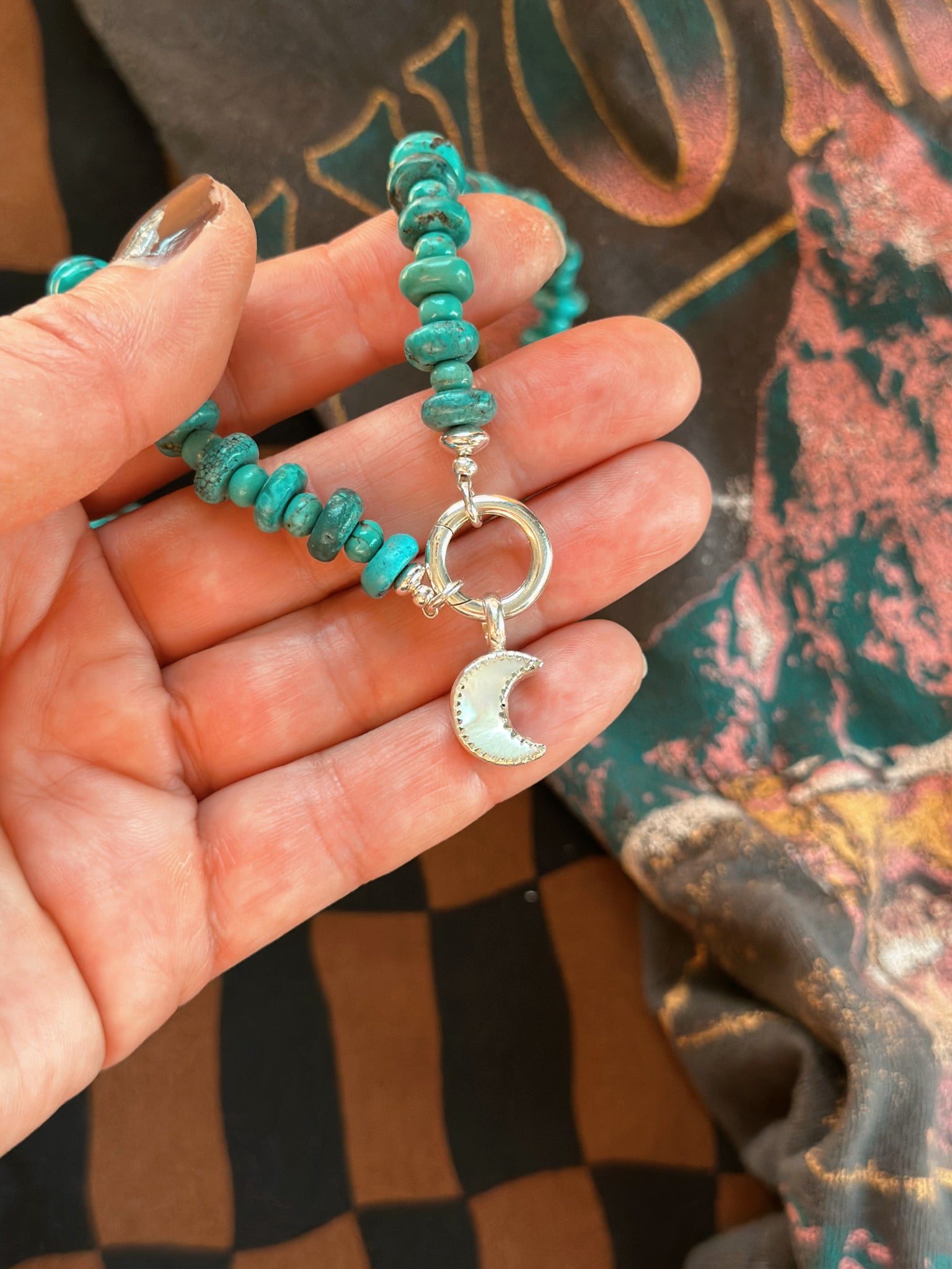 MOP CRESCENT MOON CHARM - NO. 1