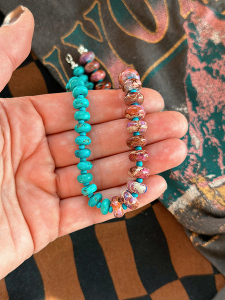 COLOR BLOCK CHARM NECKLACE - NO. 1